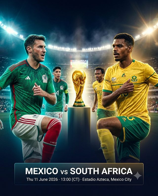 Mexico vs South Africa — match poster