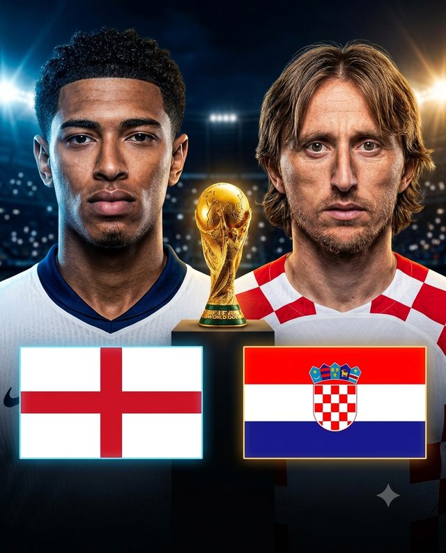 England vs Croatia — match poster