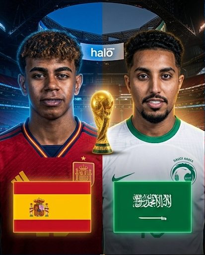 Spain vs Saudi Arabia — match poster