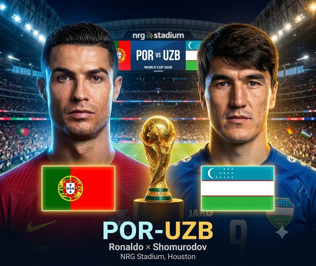 Portugal vs Uzbekistan — match poster