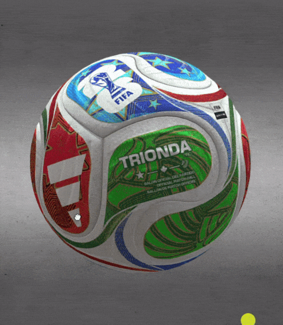 Adidas Trionda 2026 match ball (360° spin)